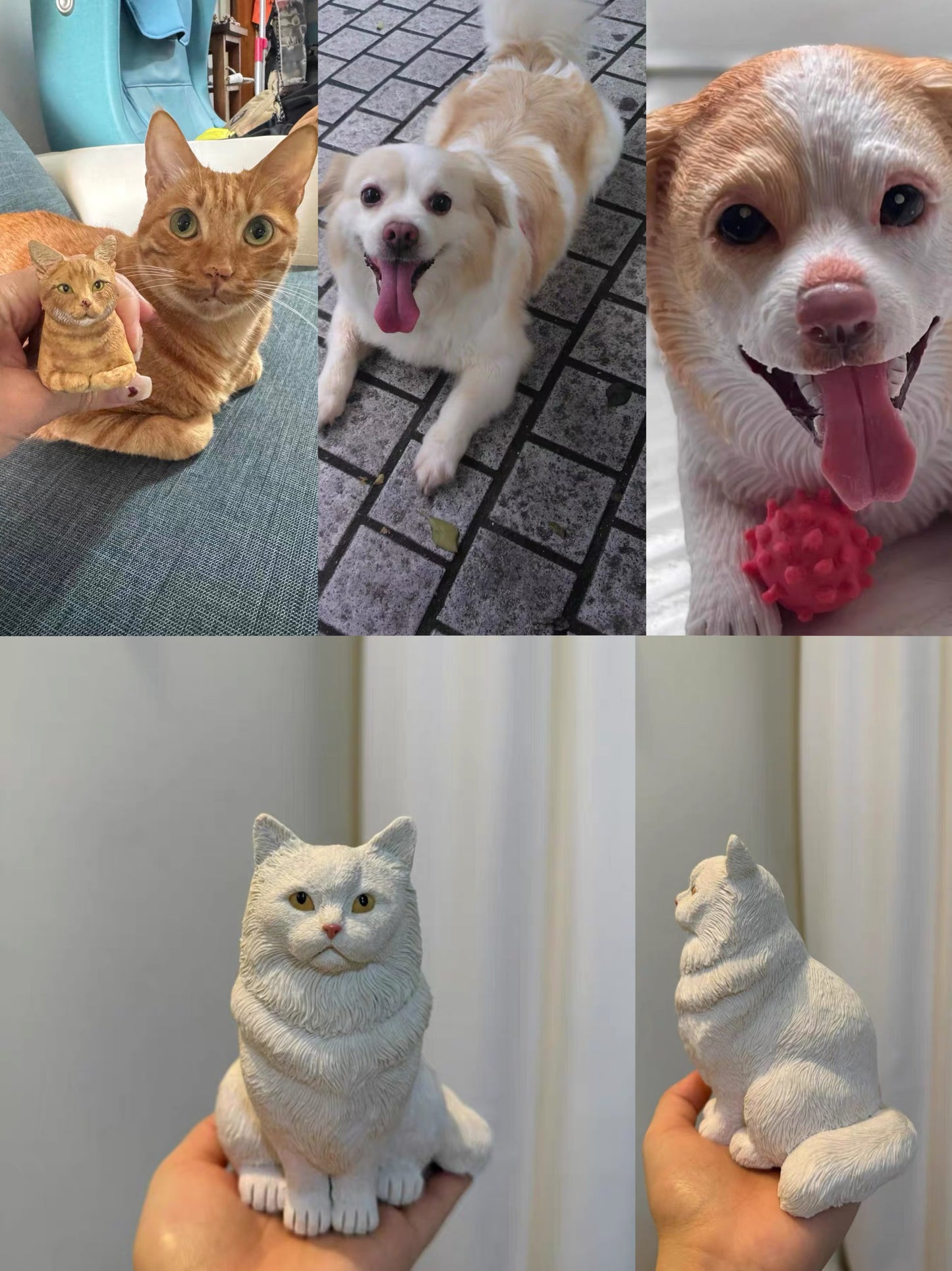 Custom Pet Sculpture from Photo β Handmade Dog Figurine β Personalized Polymer Clay Animal Statue β Pet Memorial Gift β Dog Keepsake