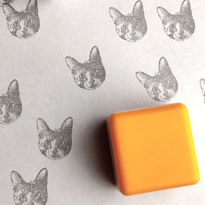 Custom Pet Stamp - Personalized Cat Dog Face Rubber Stamp with Name | Pet Portrait Stamp | Cute Animal Stamp Gift for Pet Lovers