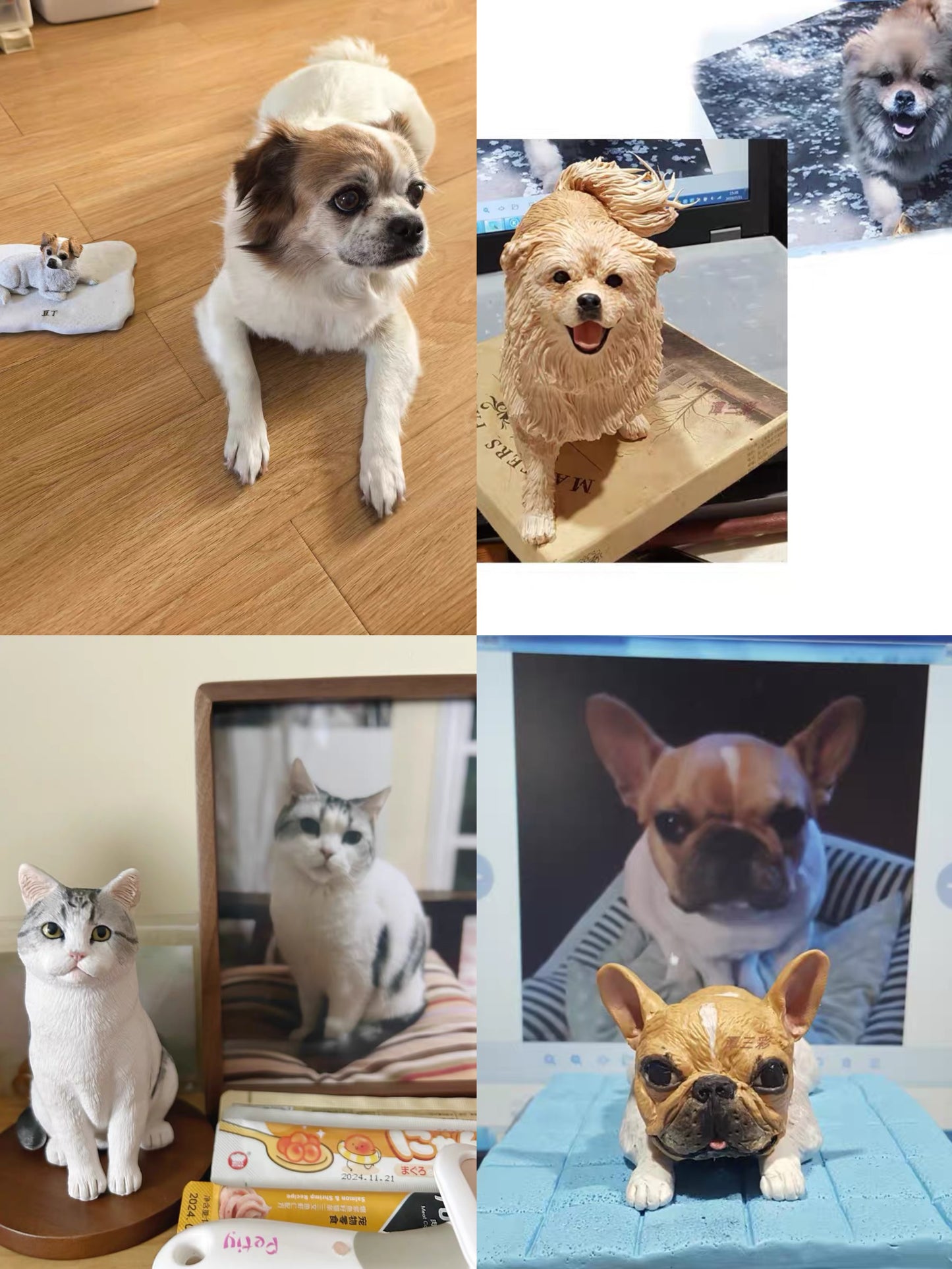 Custom Pet Sculpture from Photo – Handmade Dog Figurine – Personalized Polymer Clay Animal Statue – Pet Memorial Gift – Dog Keepsake