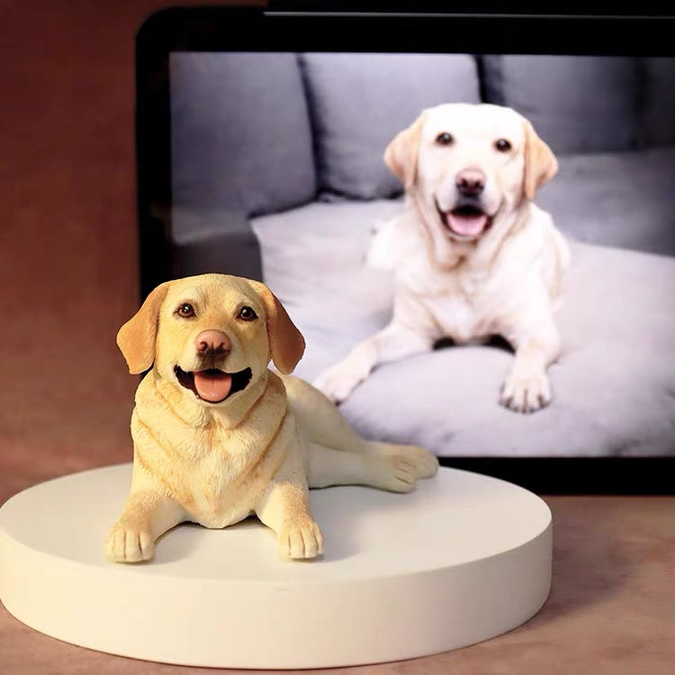 Custom Pet Sculpture from Photo – Handmade Dog Figurine – Personalized Polymer Clay Animal Statue – Pet Memorial Gift – Dog Keepsake