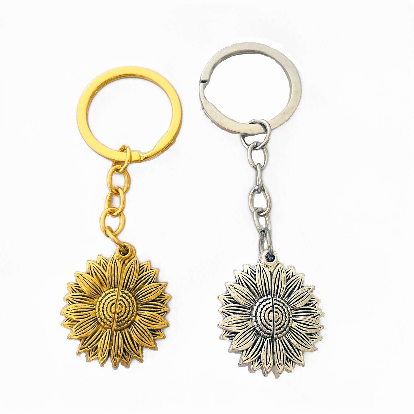 Pet Flower Keychain Memorial Gift – Dog Portrait Locket – Custom Cat Photo Keychain – Personalized Engraved Gift for Pet Lovers
